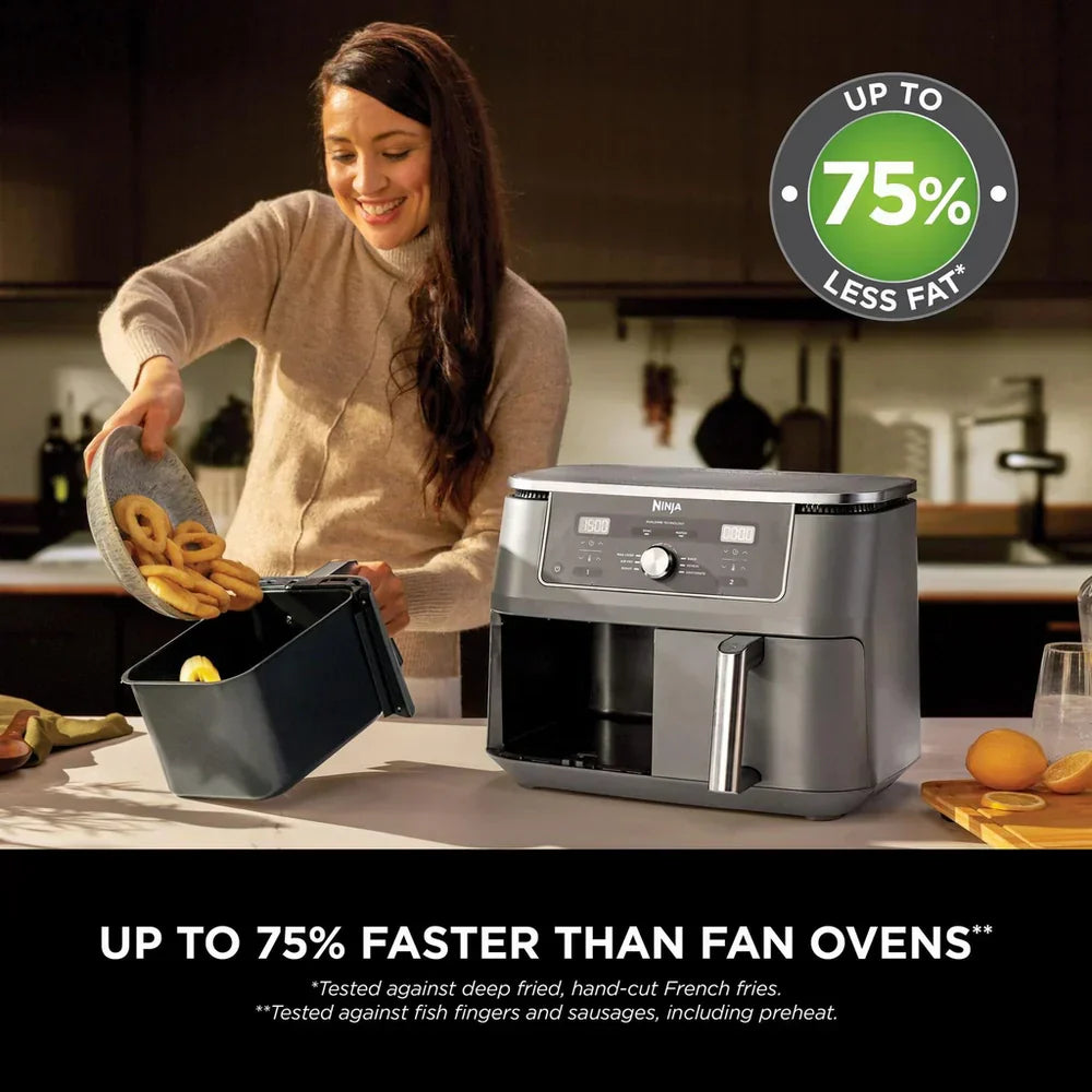 Ninja MAX 6 in 1 Dual Zone Air Fryer DZ400UK 9.5L Gunmetal Grey